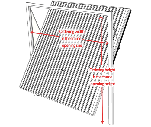 Up and over garage door measuring guide 